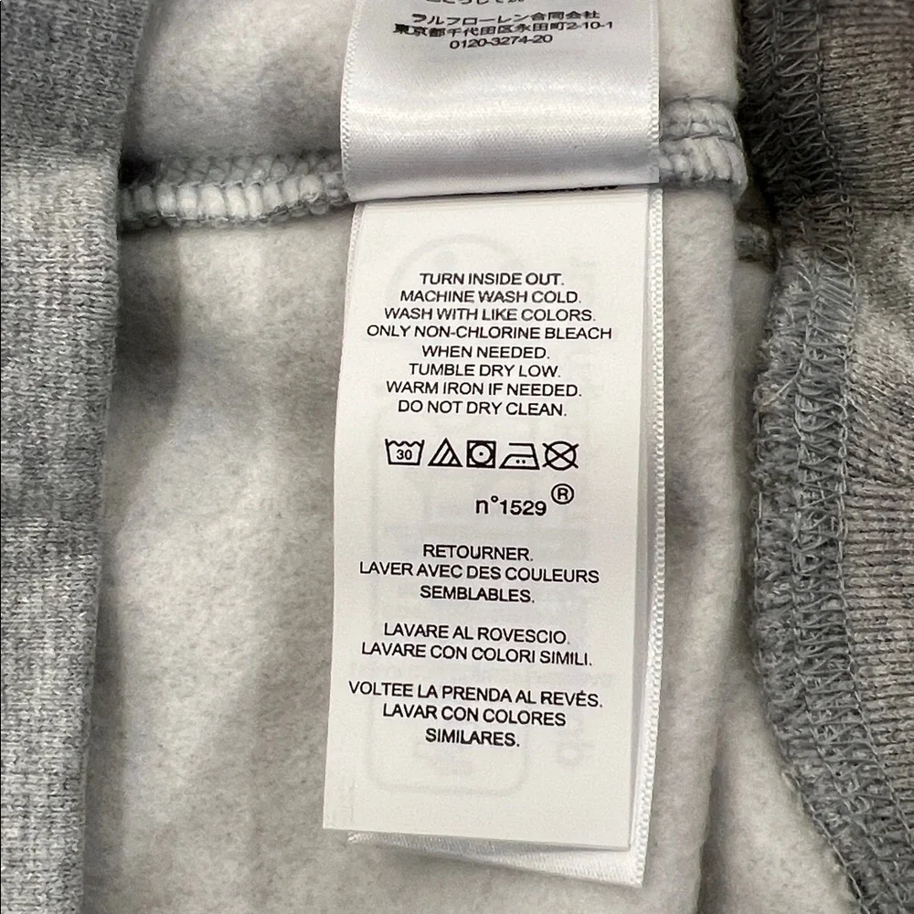 🎉Host Pick🎉2x Polo Ralph Lauren Grey Fleece Polo Bear Crewneck Sweatshirt - Picture 13 of 14